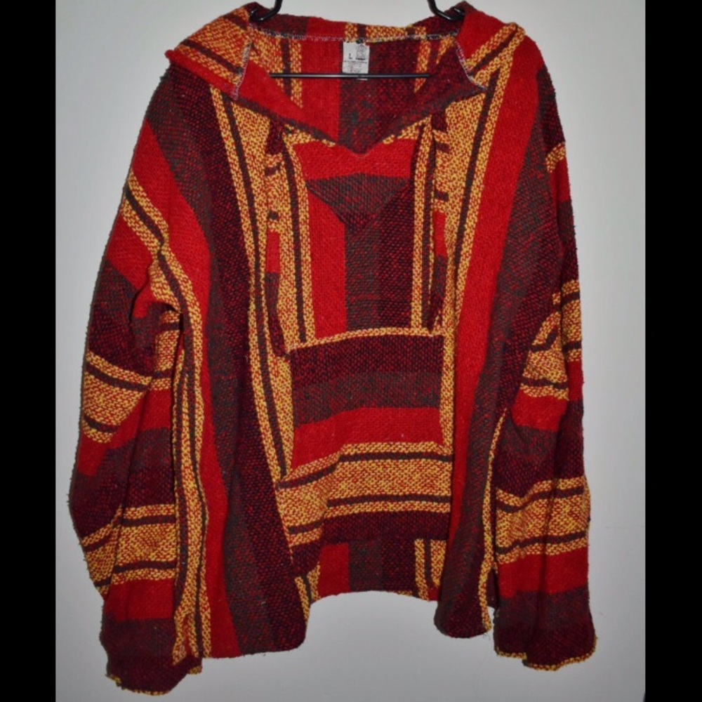 Red, Yellow Green Drug Rug Hoodie